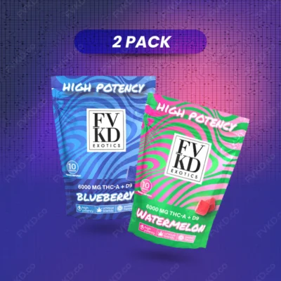 2-Pack FVKD HIGH POTENCY THC-P+D8+D9 GUMMIES 6000MG